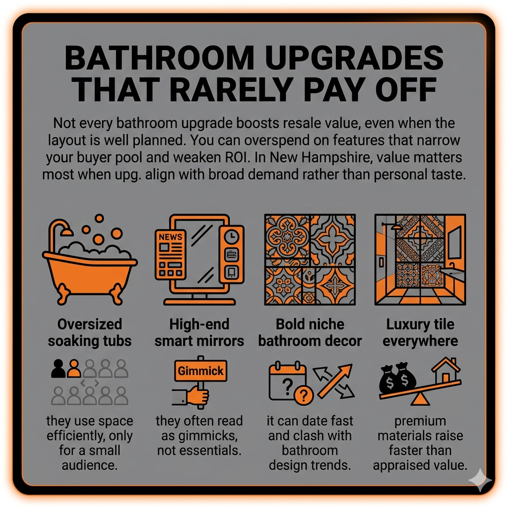 Bathroom Upgrades that Don't Payoff